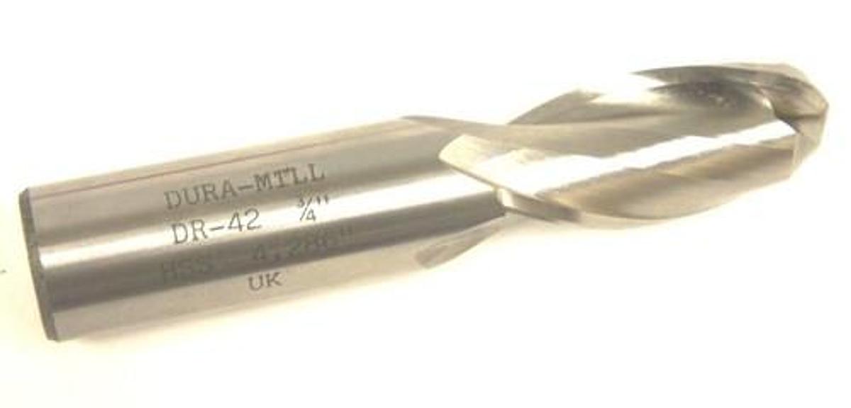LOT OF 10 NEW DURA-MILL DR-42 3/4" END MILLS HSS 4.286"