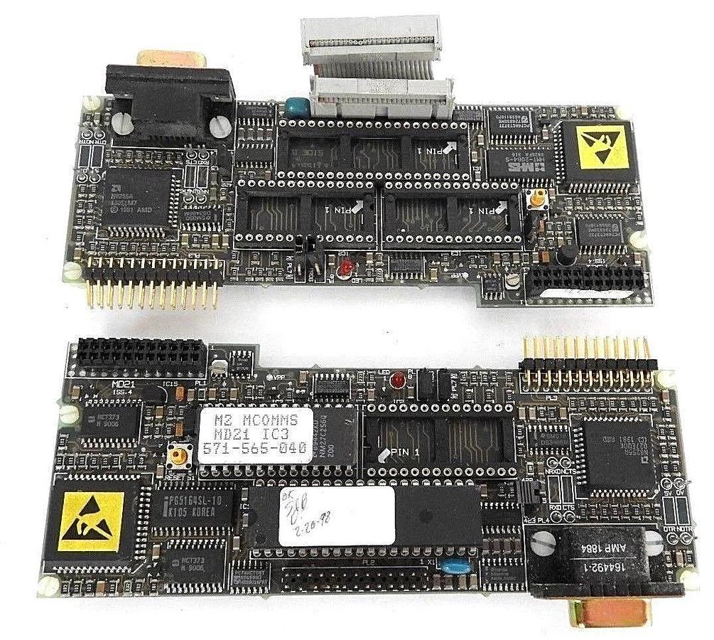 Used LOT OF 2 CONTROL TECHNIQUES 9300-5021 POWER BOARD MODULES 93005021, MD-21 ISS. 4