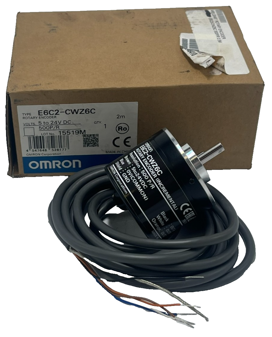 Used Omron E6C2-CWZ6C Rotary Encoder 500 P/R 0.5M Cable NSMP