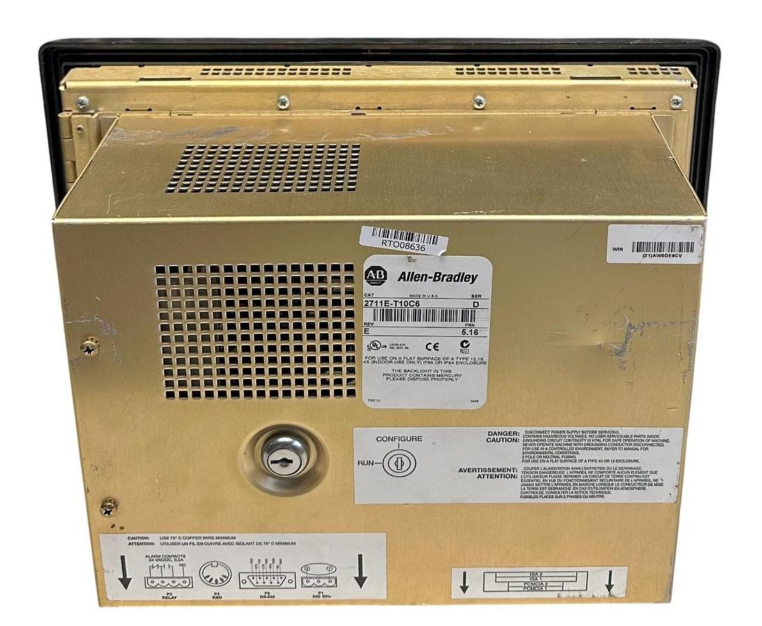 Used ALLEN BRADLEY 2711E-T10C6 /D PanelView 1000e TOUCH PANEL 115-230VAC 70W USNP