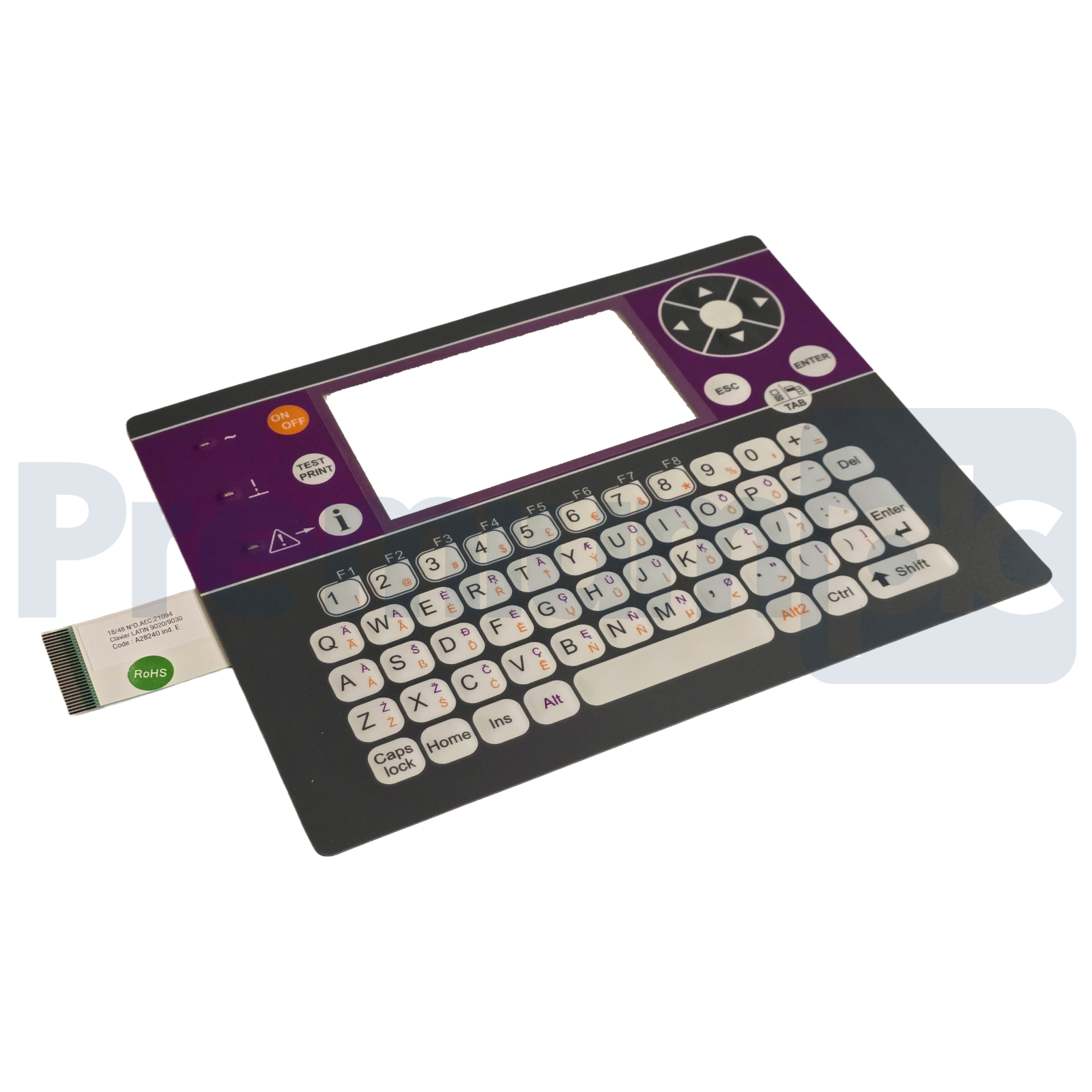 Used Markem Imaje ENM28240 Keyboard (Latin) for CIJ - 9010 9020 9030 Postal A28240