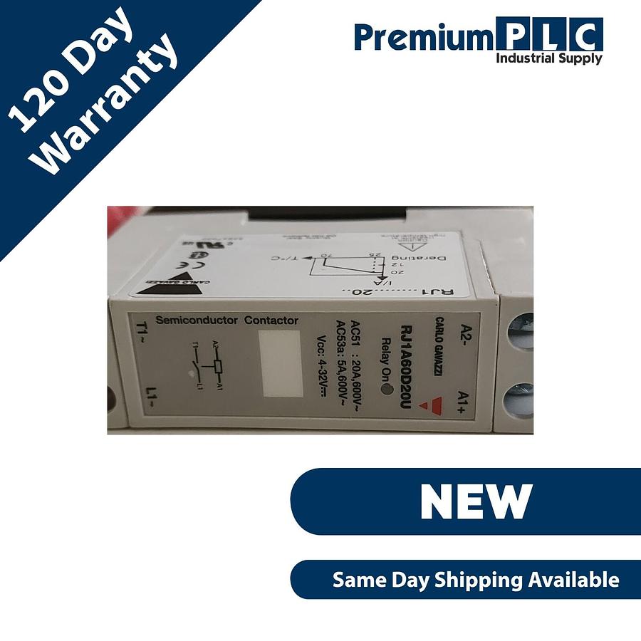 Used NEW CARLO GAVAZZI RJ1A60D20U / RJ1A-60D20U SOLID STATE RELAY RJ MINI 600V 20A U