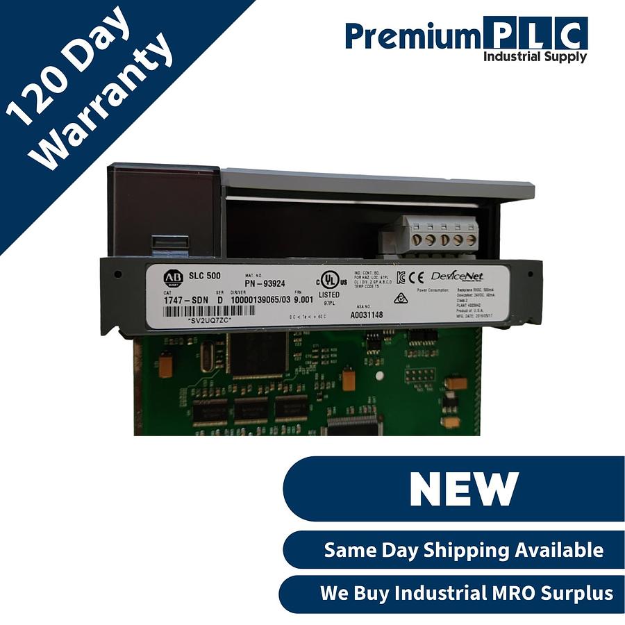 Used NEW ALLEN BRADLEY 1747-SDN /D SLC/500 DeciveNet SCANNER MODULE FRN. 9.001