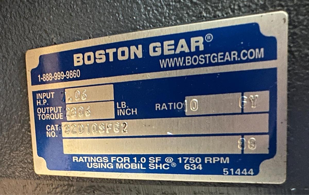 Used BOSTON GEAR 732D-10SF-G2 / 46892-88 700 SERIES WORM GEAR SPEED REDUCER 10:1 NSMP