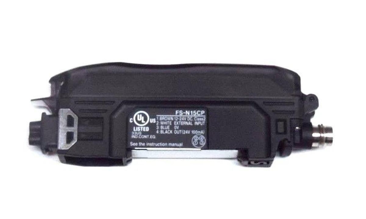Used KEYENCE FS-N15CP DIGITAL FIBER OPTIC AMPLIFIER FSN15CP