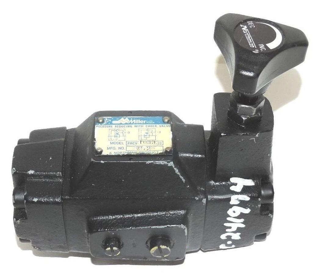 Used MILLER PRVC-T033-10 PRESSURE REDUCING WITH CHECK VALVE MFG. NO. 80725