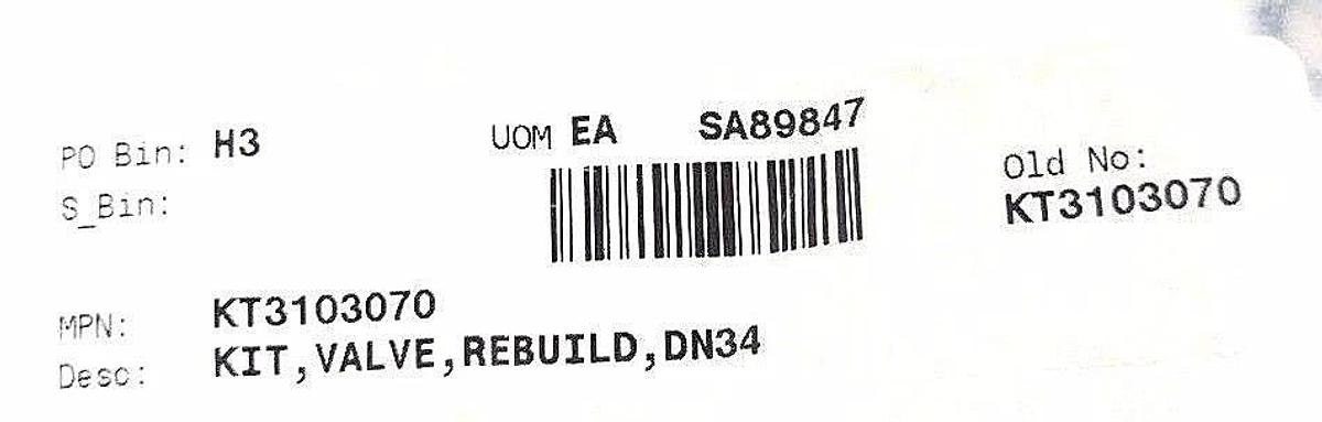 Used NEW KT3103070 SET OF GASKETS PV DN34+10 KIT, VALVE, REBUILD, DN34