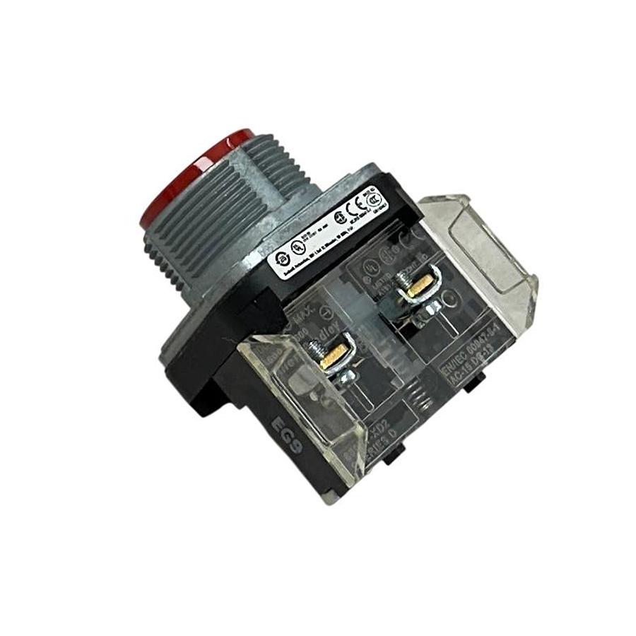 Used ALLEN BRADLEY 800T-A6D2 /T 30mm MOMENTARY PUSH BUTTON 800T FLUSH HEAD RED NSMP