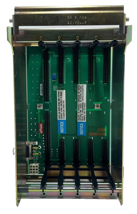 Used Allen-Bradley 1771-A1B/B Rev M01 4-Slot PLC-5 I/O Chassis Assembly 96815210 A01