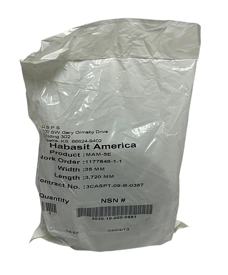 10 HABASIT AMERICA MAM-5E / MAM5E CONVEYOR BELTS W: 35mm L: 3,720mm OEM NSFS