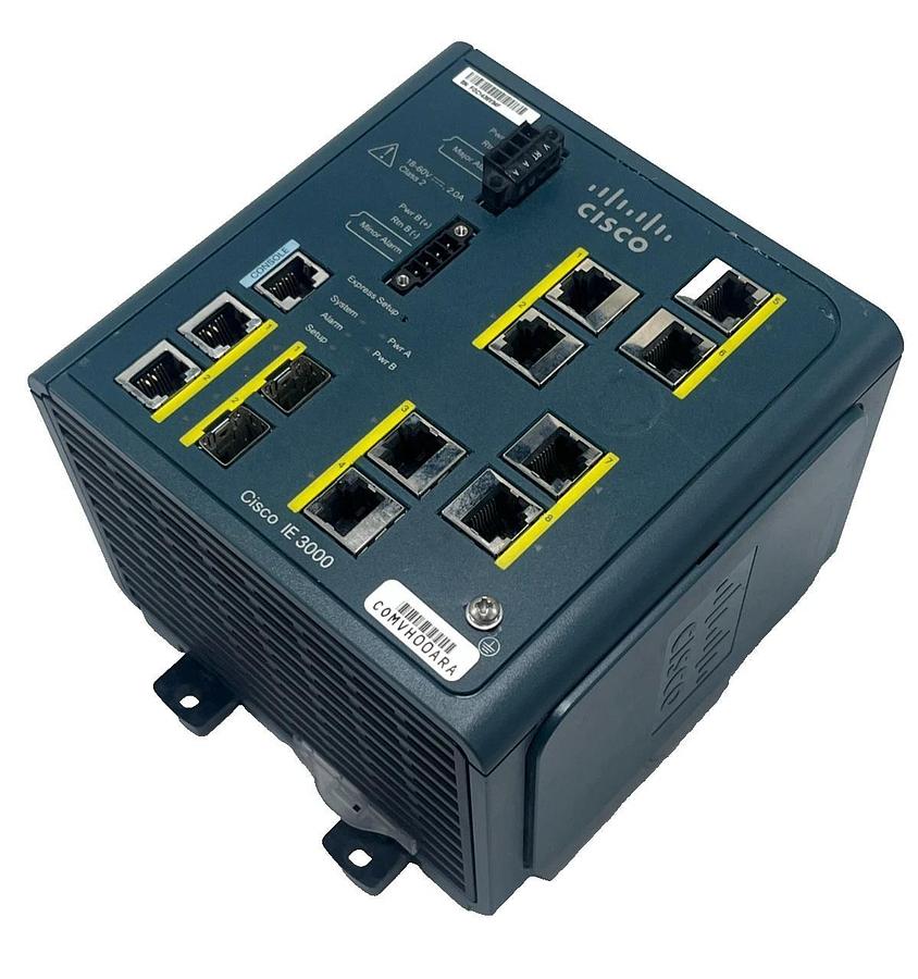 Used CISCO IE-3000-8TC 8-Port 10/100 Indust. Ethernet Switch Managed DIN Rail Mount