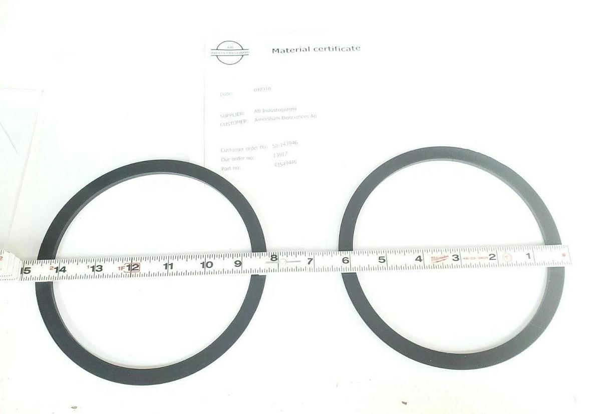 Used BAG OF 2 NEW AMERSHAM BIOSCIENCES 44-5494-46 FLAT GASKETS AIR TRAP OD 263mm