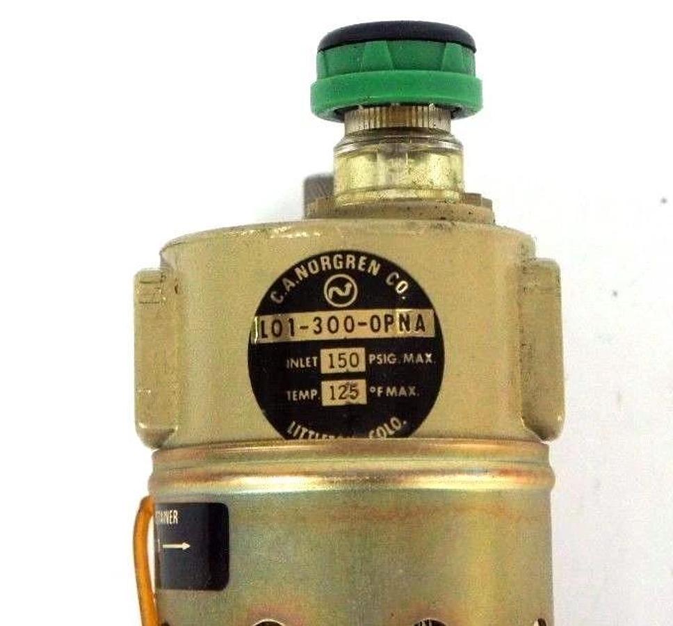 Used C.A. NORGREN CO. L01-300-OPNA LUBRICATOR 150PSIG MAX INLET L01300OPNA