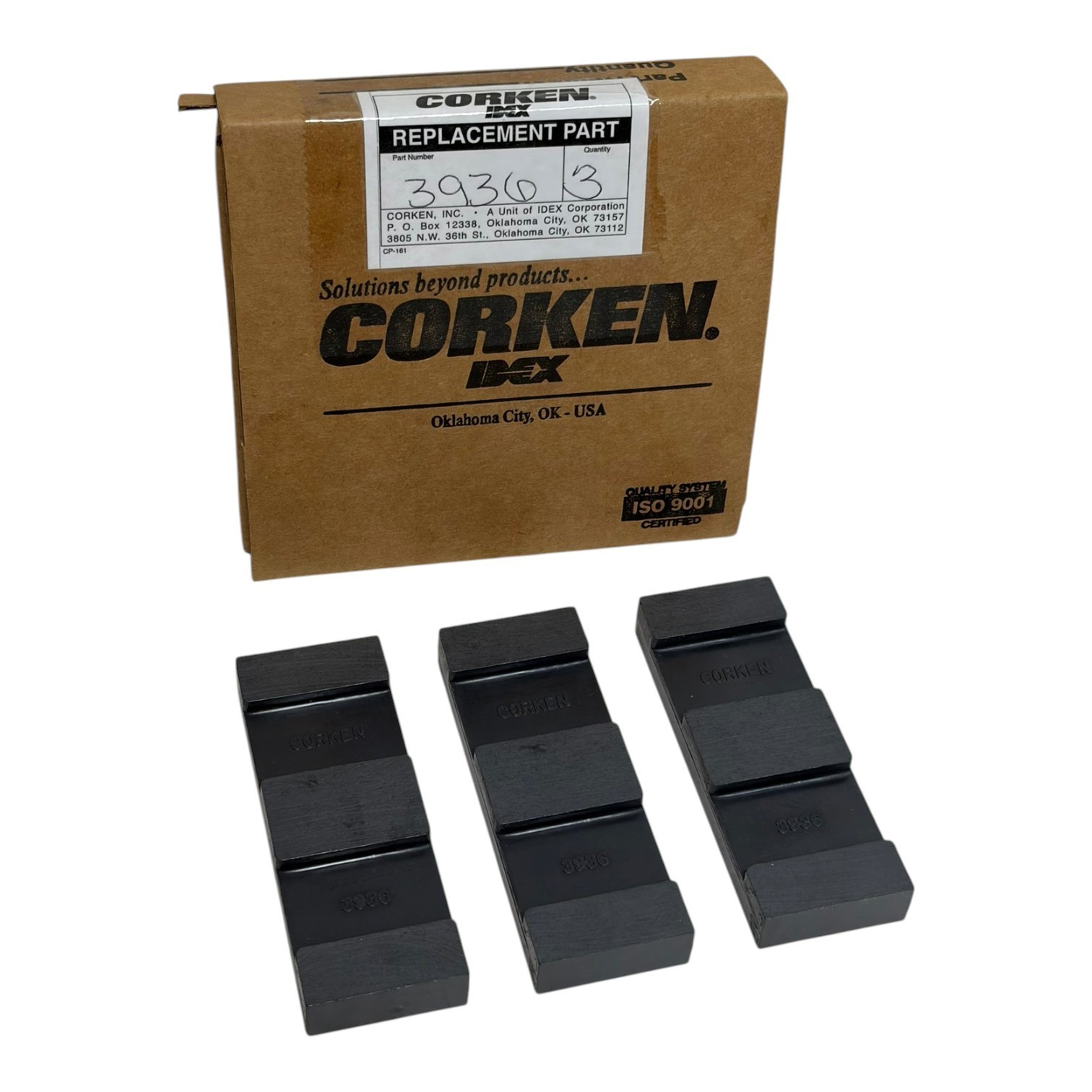 Used Pack of 3 CORKEN 3936 Sliding Vane Blades for Z3500 1021 1022 Pumps - NEW