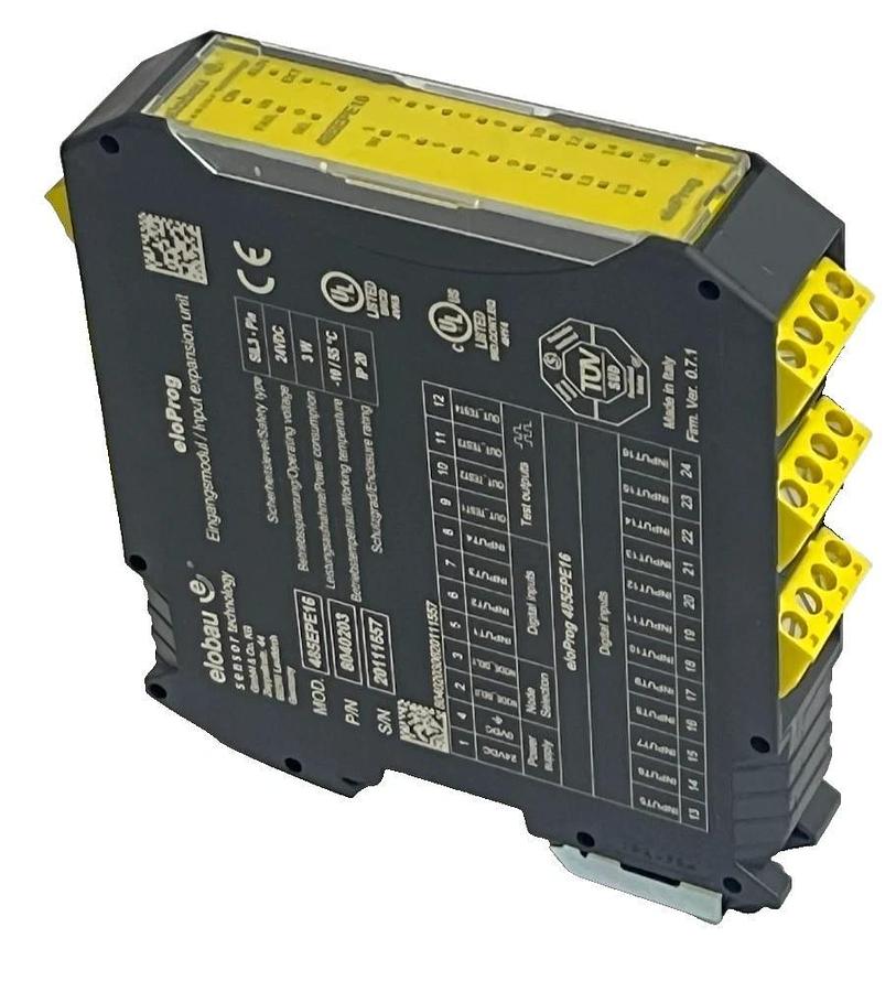 Elobau 485EPE16 eloProg Input Expansion Module 16 Safety Inputs 24V DC