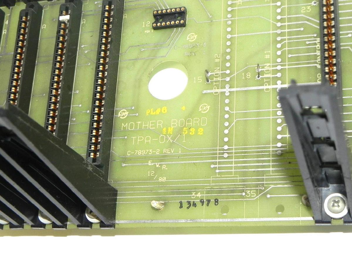 Used KEARNEY & TRECKER TPA-0X/1 MOTHER BOARD C-78973-2 REV. 1