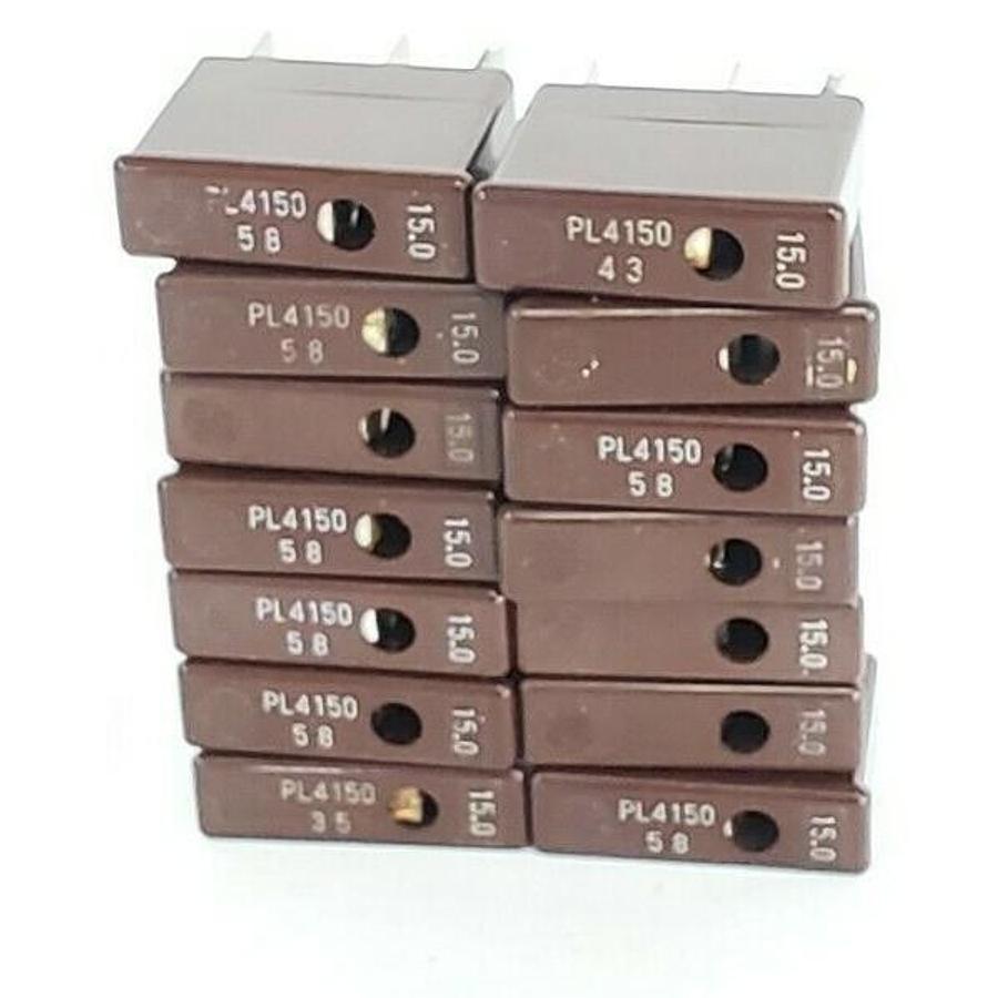 Used LOT OF 14 NEW DAITO PL4150 ALARM FUSES SERIES PL4 FAST ACTING BROWN 15AMP