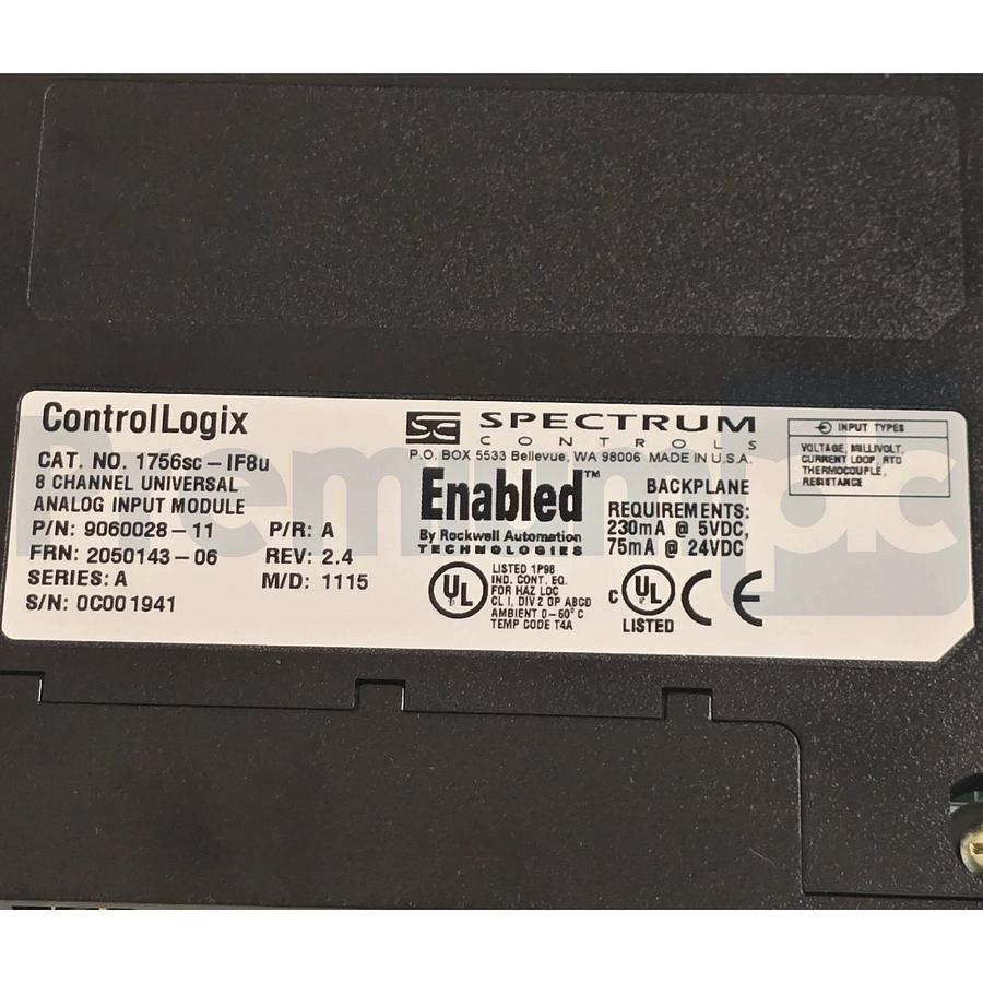 Spectrum Controls 1756sc-IF8u /A ControlLogix 8-Ch Universal Analog Input (read)