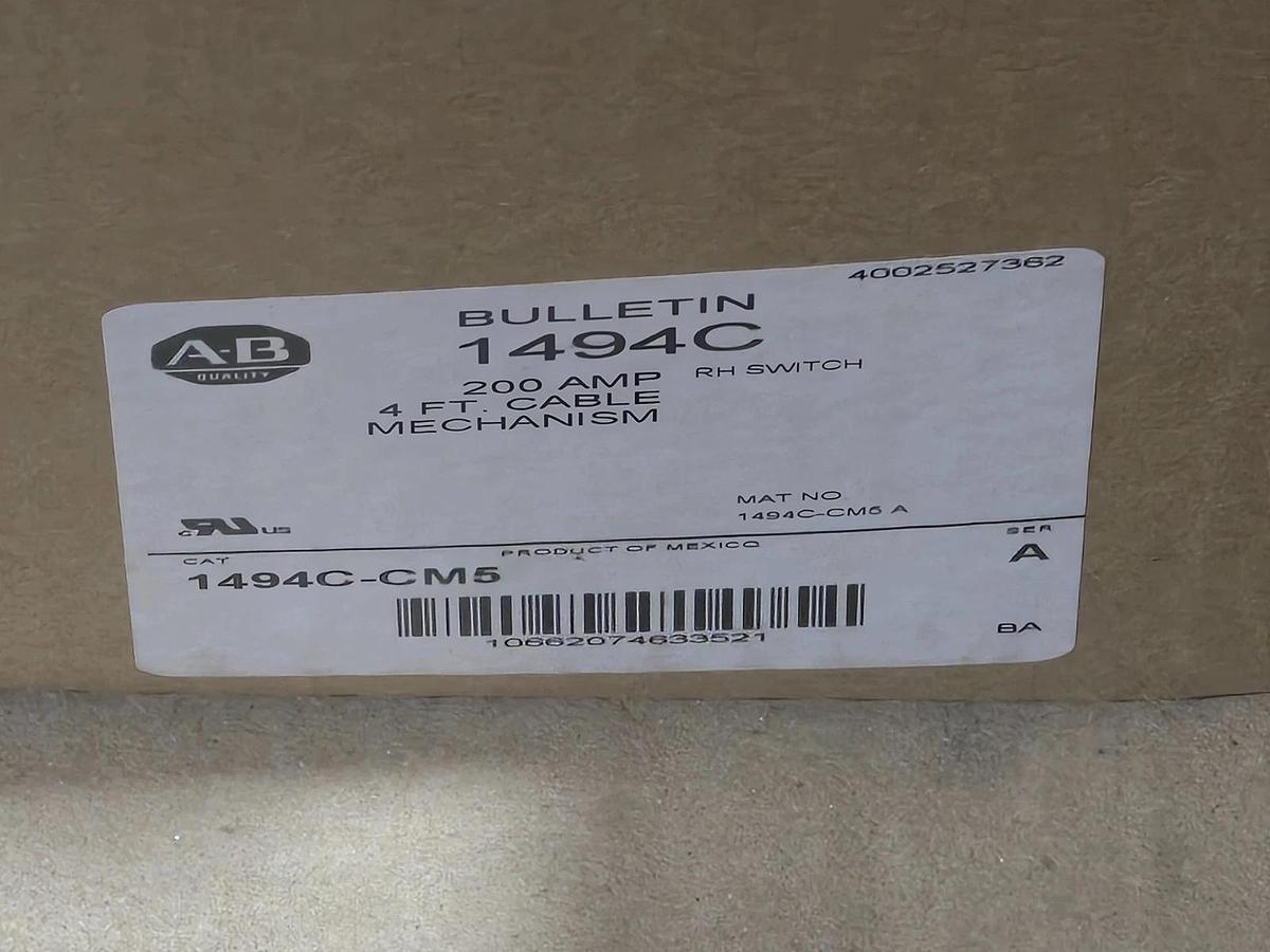 Allen Bradley 1494C-DJ622-A4-D-E-F Fusible Disconnect Kit 600V 200A 1494F-D200