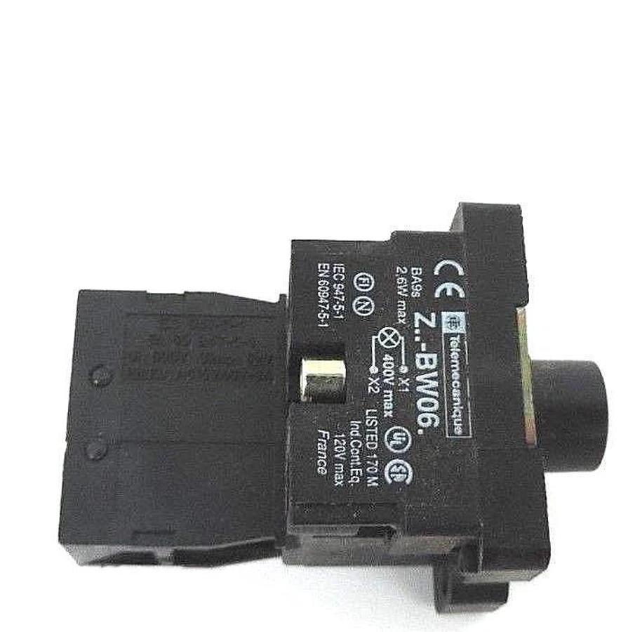 Used NIB TELEMECANIQUE ZA2BW061-120V PILOT LIGHT 120VAC W/OUT BULB, ZA2BW061120V