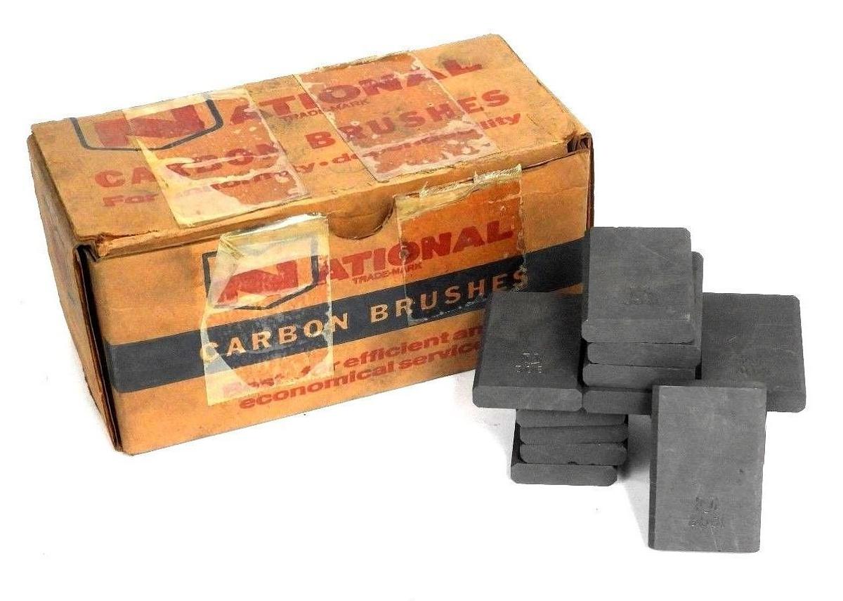 Used BOX OF 15 NEW NATIONAL 3061 CARBON BRUSHES