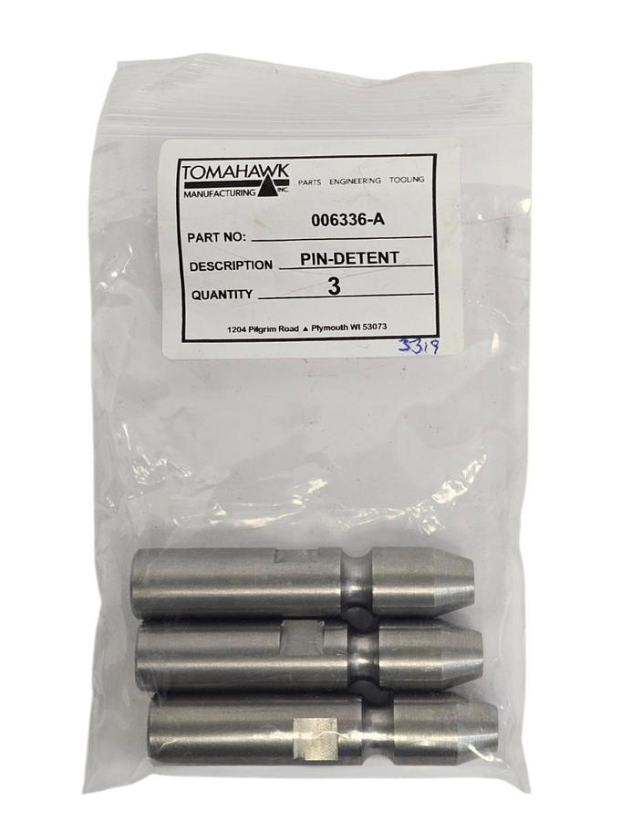 Used LOT OF 3 NEW TOMAHAWK 006336-A PIN DETENT