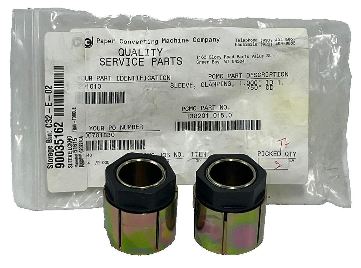 2 FENNER DRIVES 6202240A Trantorque Keyless Bushing 1.000" ID x 2.000" OD Torque