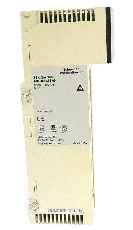 Used SCHNEIDER AUTOMATION 140-DDI-853-00 TSX QUANTUM 140DDI85300, PV: 00 RL: 14