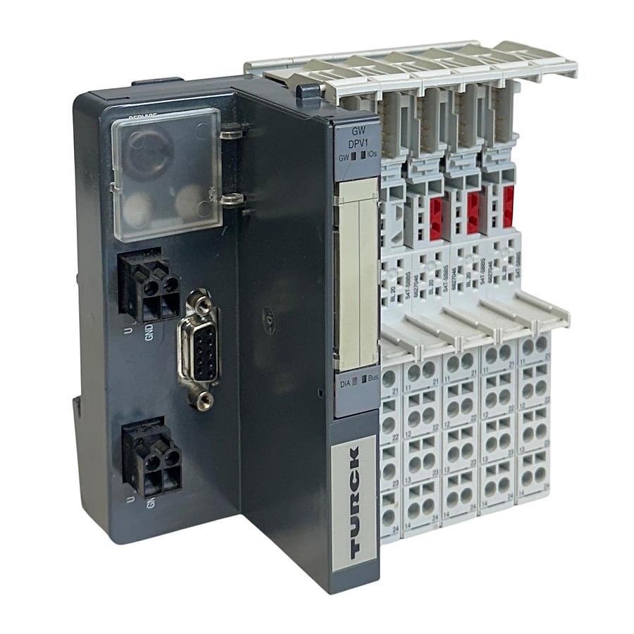 Used TURCK BL20-GW-DPV1 / 6827234 EXPANDABLE I/O GATEWAY MODULE S4T-SBBS 6827046 USNP