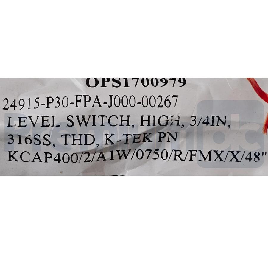 ABB K-TEK KCAP400.2.A1W.0750.S6.X.2.N2.X.X.X.X Capacitance Level Switch 3/4"NPT