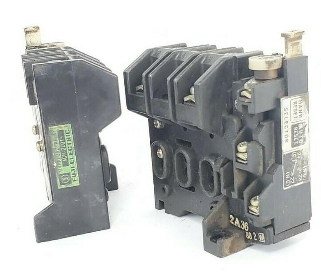 Used LOT OF 2 FUJI ELECTRIC ACH-2Z01 OVERLOAD RELAYS ACH2Z01
