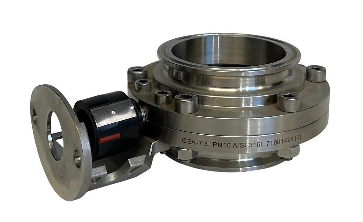 Used GEA GEA-7 3'' PN10 AISI 316L 788 FLANGE BUTTERFLY VALVE DN25-100 1''-4'' OD USNP