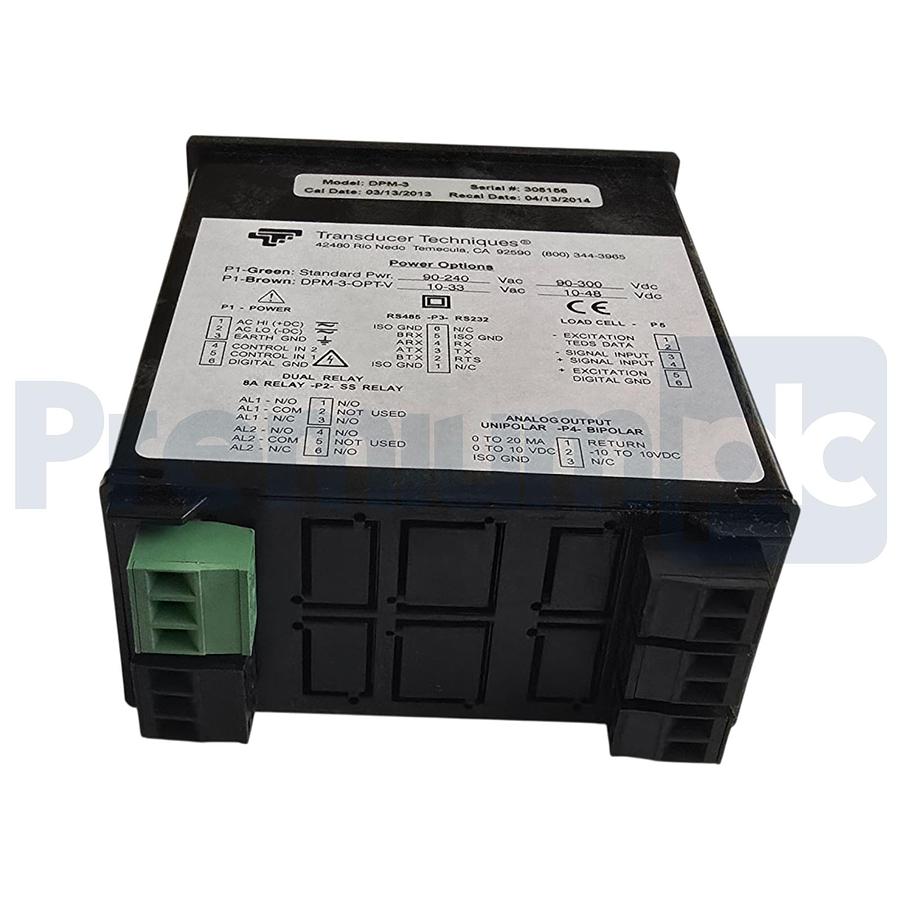 Used TRANSDUCER TECHNIQUES DPM-3 PLUG & PLAY LOAD CELL DIGITAL PANEL METER DPM3 NSMP
