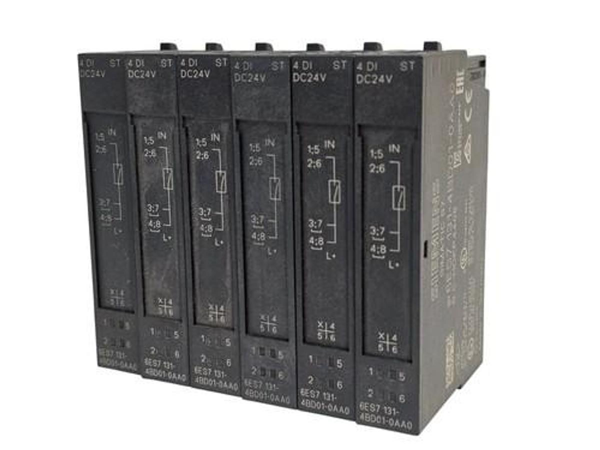 Used LOT OF 6 SIEMENS 6ES7131-4BD01-0AA0 DIGITAL INPUT MODULES 6ES71314BD010AA