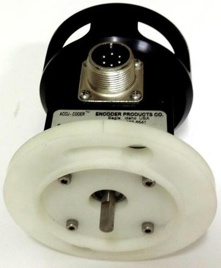 Used ACCU-CODER INCREMENTAL SHAFT ENCODER 715-1-0064-1-N-S-S-4-D-S-Y, 5-28 VDC INPUT