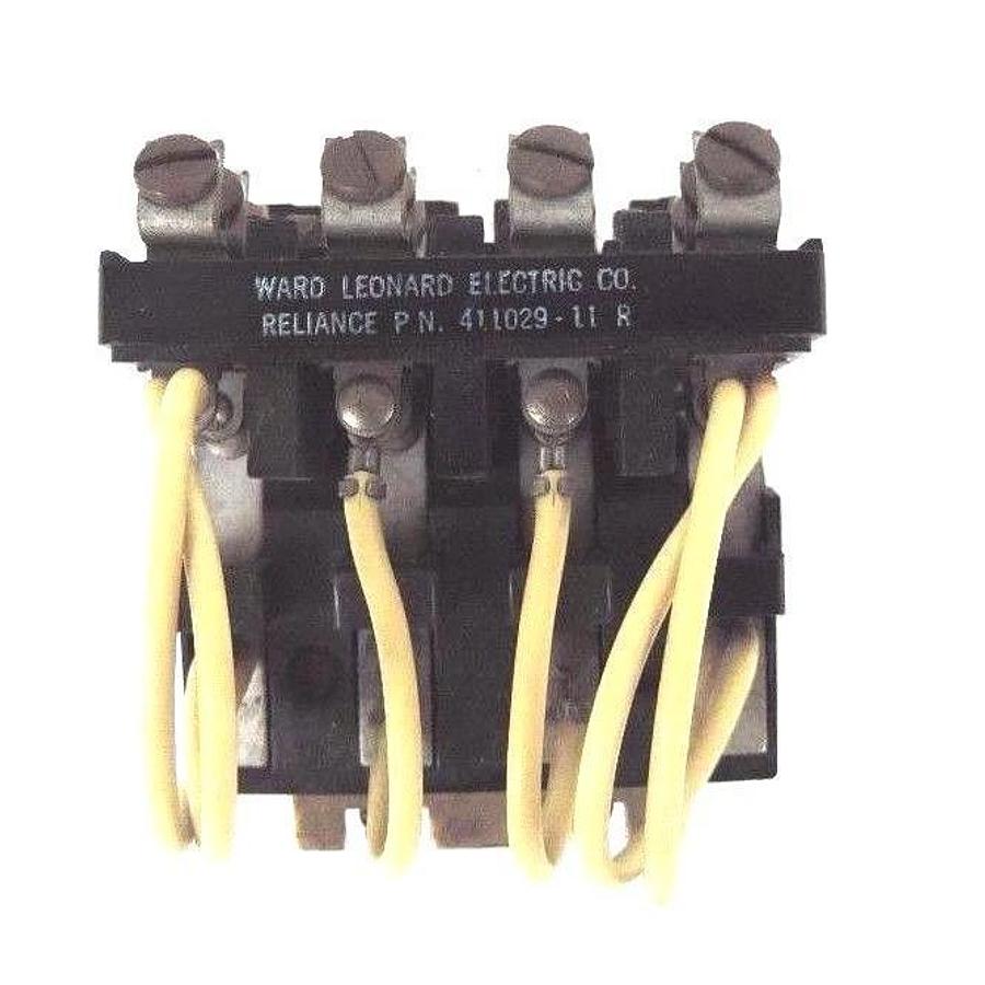 Used WARD LEONARD 411029-11 R RELAY 37.5A 300V D.C. MAX COIL 24V D.C. 41102911