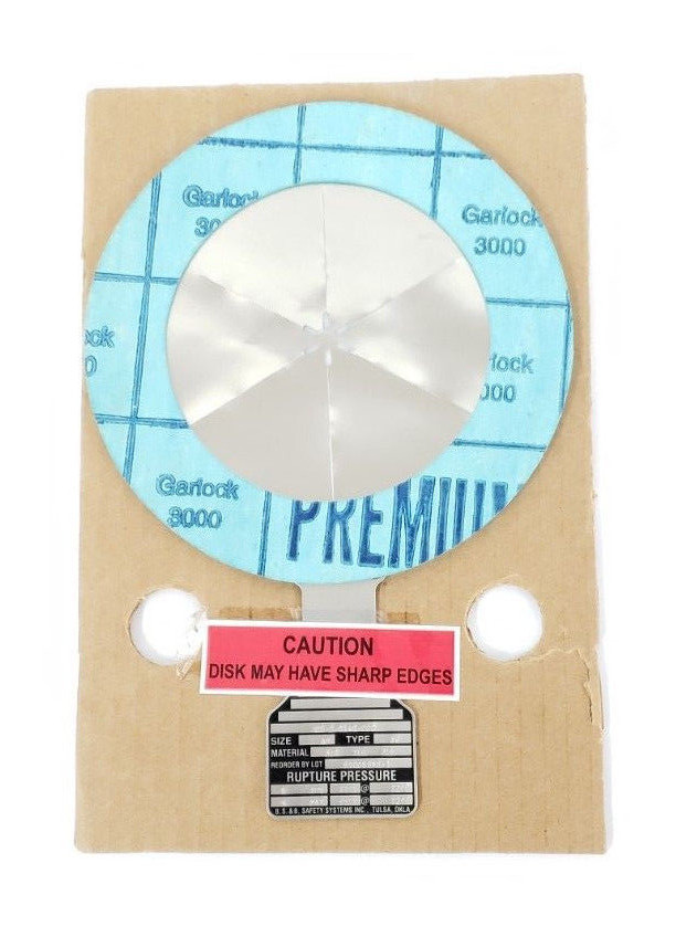 NEW BS&B QB-0-0146-000 'D' TYPE RUPTURE DISK, 4", TYPE AV, 316 TEF 316, 2953279