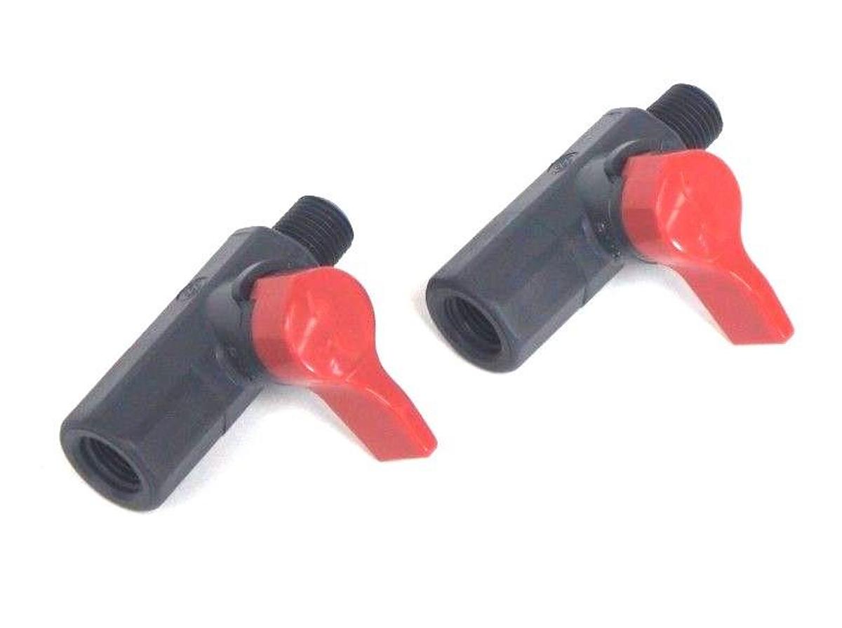 Used LOT OF 2 NEW RYAN HERCO 1/4" PVC DRAIN VALVES 1/4" MALE X 1/4" FEMALE