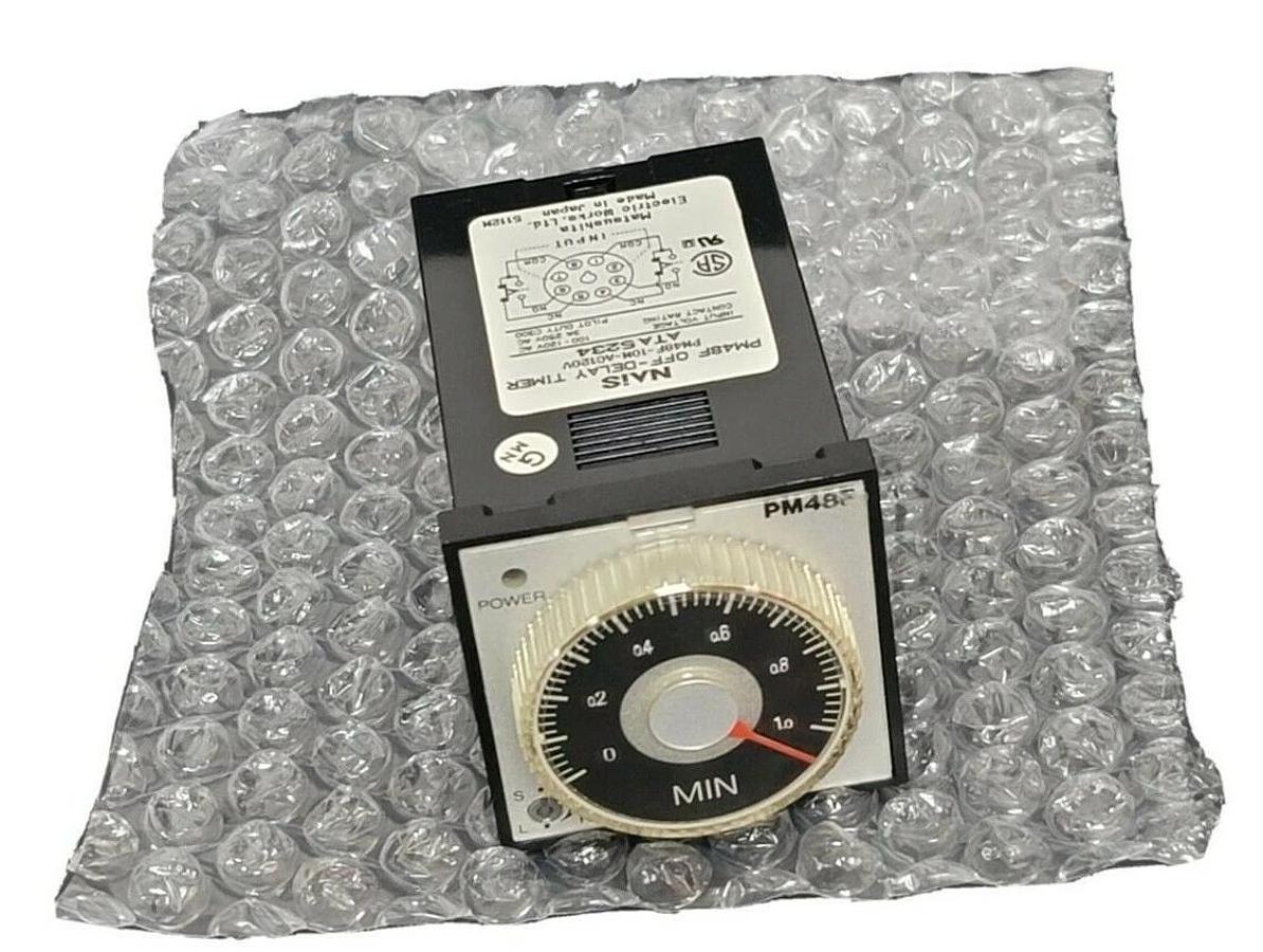 Used MATSUSHITA ELECTRIC NAIS PM48F OFF-DELAY TIMER PM48F-10M-AC120V, ATA5234