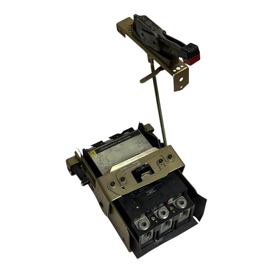 Used Square D LAL36350 350A 3 Pole Circuit Breaker with External Rotary Handle