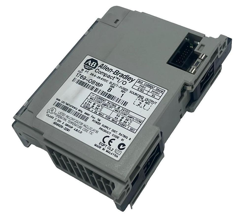 Used ALLEN BRADLEY 1769-OB16P SER B 16 Pt 24VDC POSITIVE LOGIC Output Module