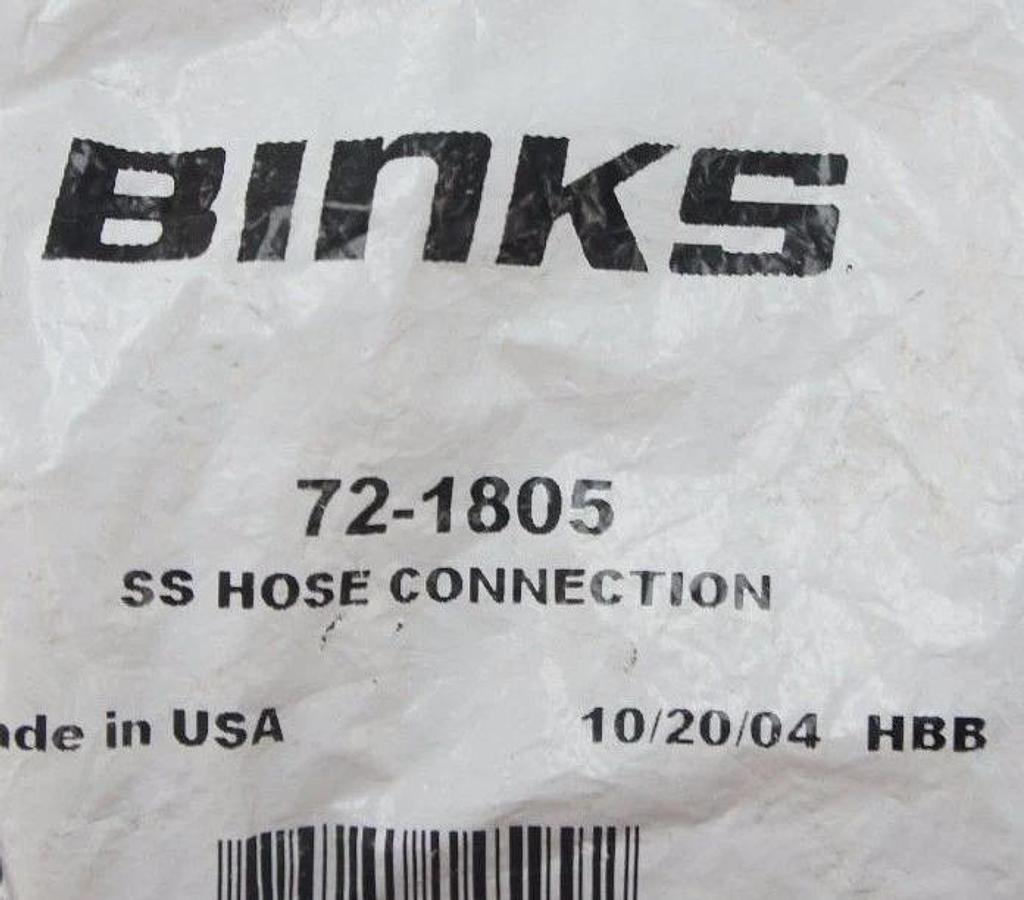 Used LOT OF 3 NEW BINKS 72-1805 STAINLESS STEEL HOSE CONNECTIONS 721805