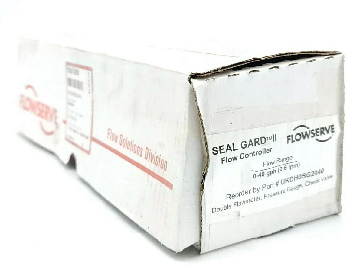 Used NIB FLOWSERVE KYTOLA X29540-D-CV SEAL GARD II GPH FLOWMETER 0-40 GPH 0-300 PSI