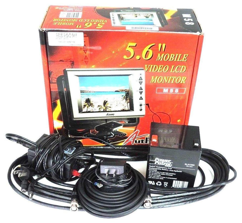 Used NEW MOBILE AUTHORITY 5.6" MOBILE VIDEO LCD MONITOR M58, SLCD-560R, & ACCESSORIES