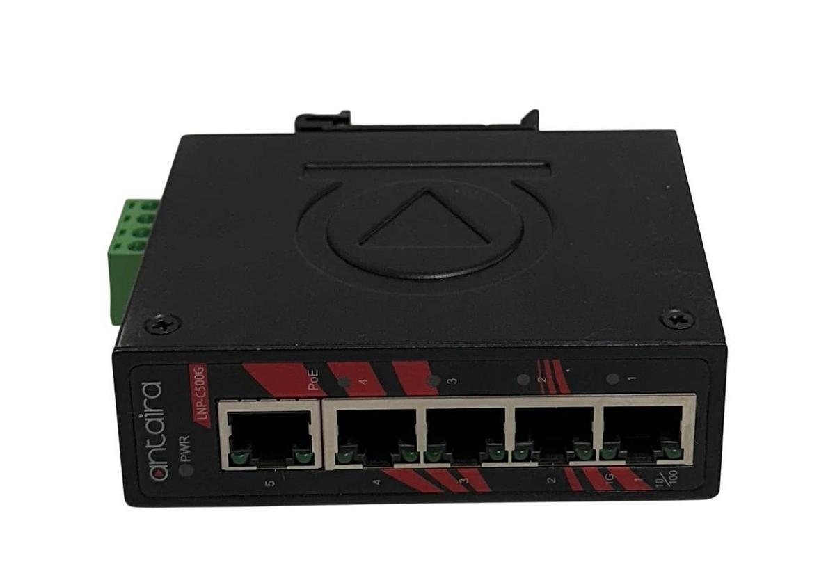 Used ANTAIRA LNP-C500G / LNPC500G INDUSTRIAL EtherNet SWITCH 4-PORT 48-55VDC USNP