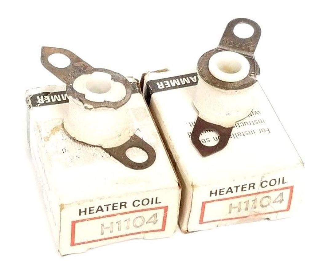 Used LOT OF 2 NIB CUTLER HAMMER H1104 OVERLOAD THERMAL HEATING ELEMENTS .221-.285A
