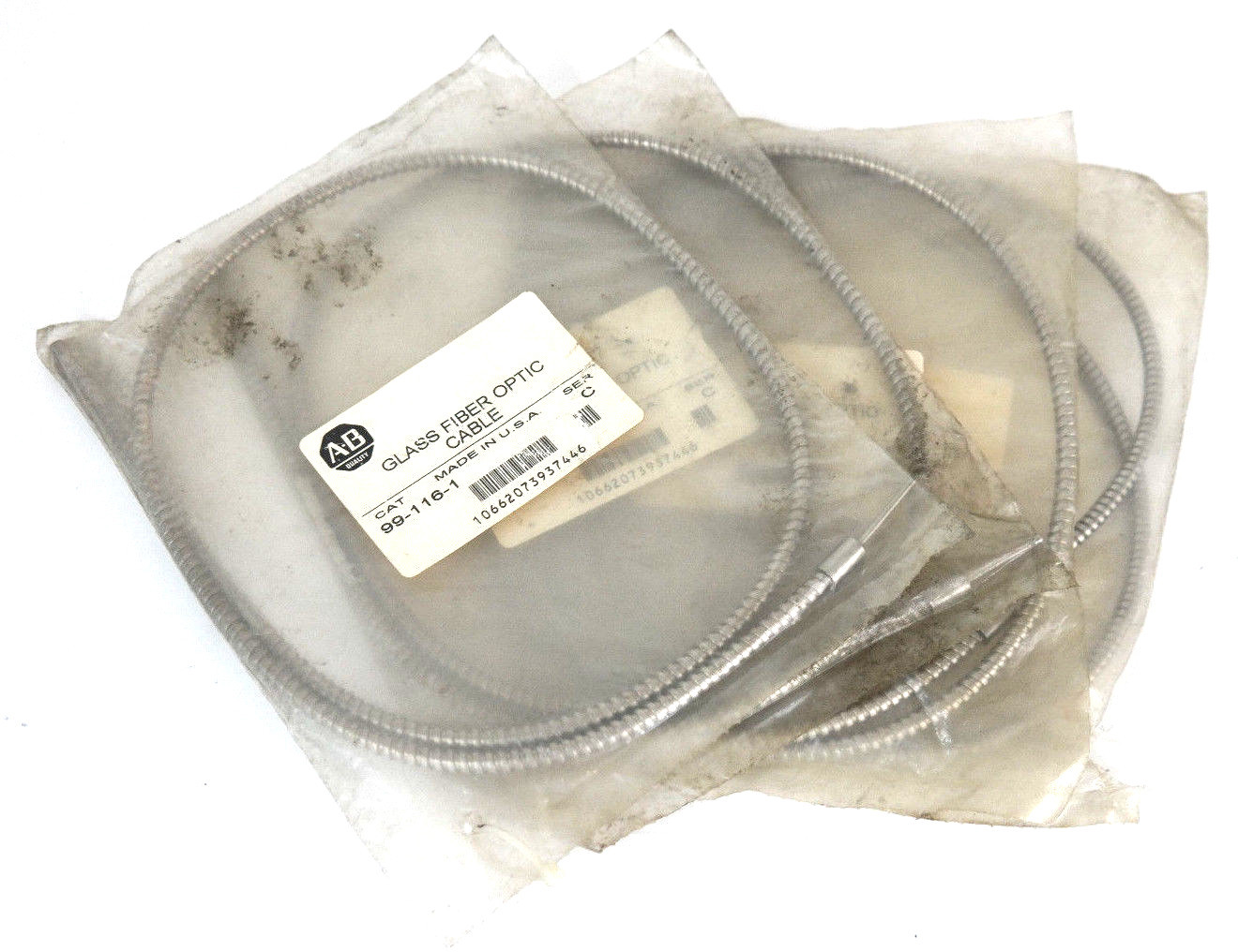 LOT OF 4 NEW ALLEN BRADLEY 99-116-1 SERIES C GLASS FIBER OPTIC CABLES 991161