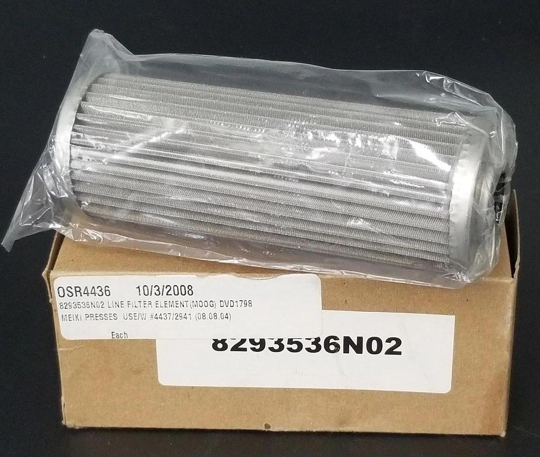 Used NIB MOOG SYMCON 8293536N02 LINE FILTER ELEMENT 0B14709
