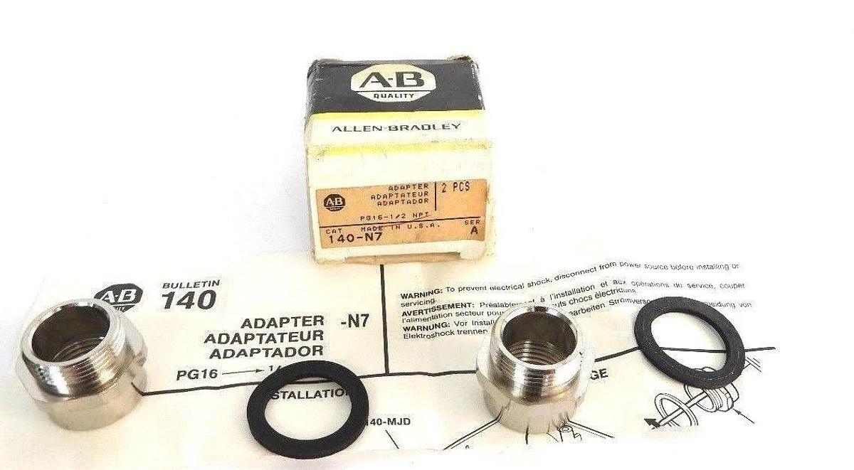 Used NIB ALLEN BRADLEY 140-N7 ADAPTER 2PCS. 140N7, SER. A