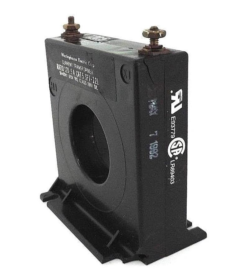 Used WESTINGHOUSE 5SFT-121 CURRENT TRANSFORMER RATIO 120:5A, 50-400HZ, 600V